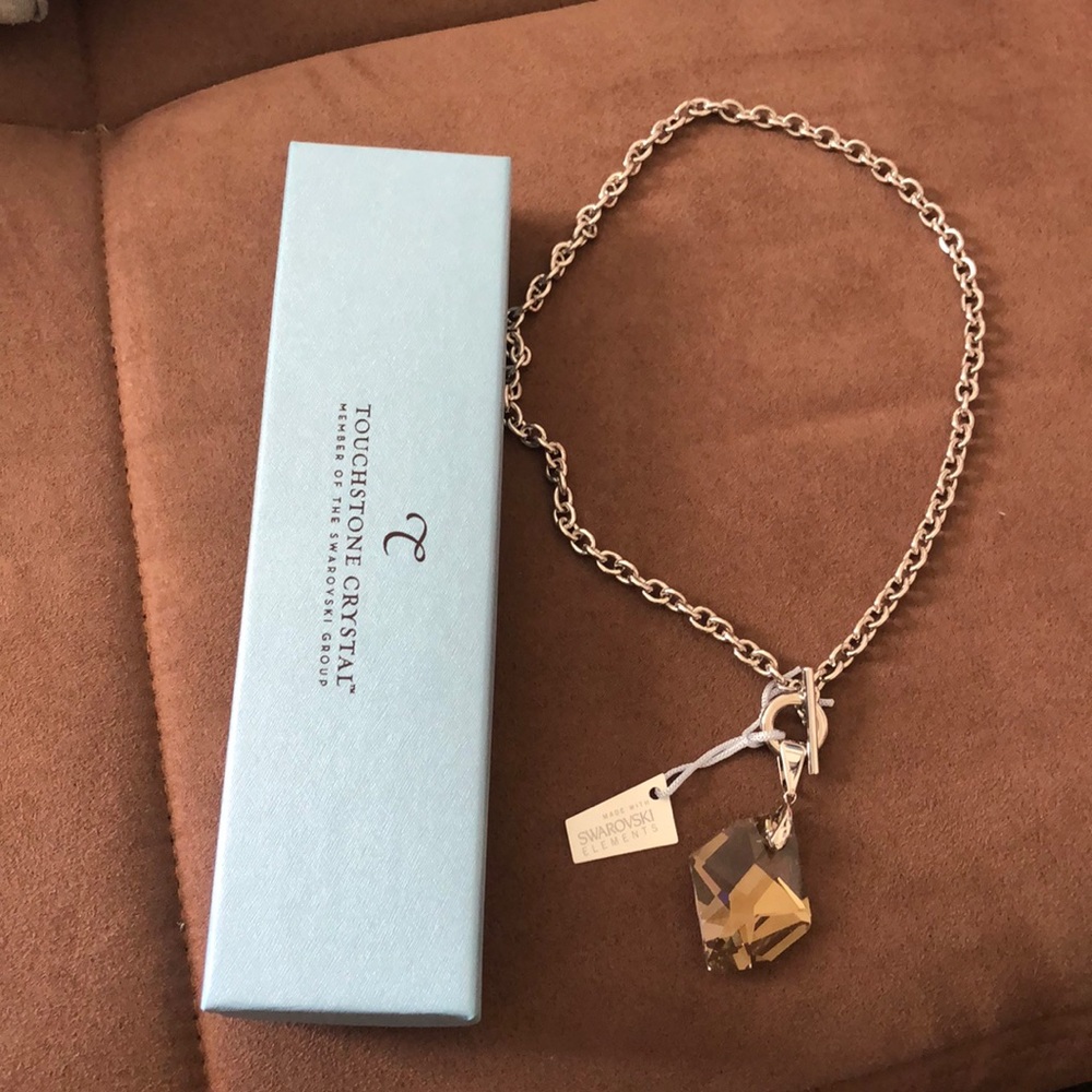Touchstone Crystal clear crystal necklace.